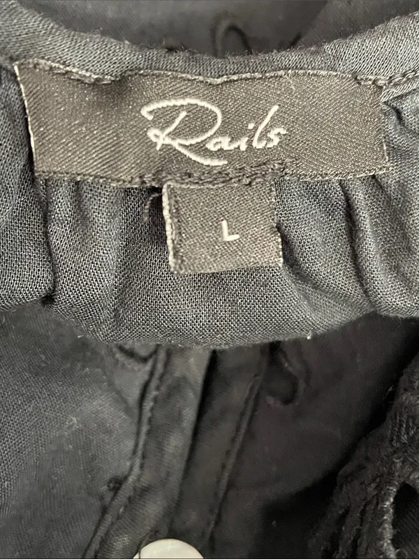 Rails Black  Bambina Button Front Top - Image 6