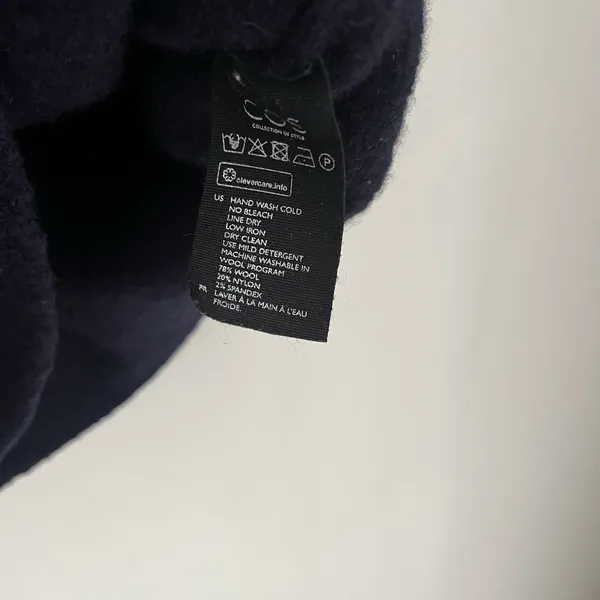 COS Wool Navy Blue Sweater Short Sleeve Size Small - Image 4