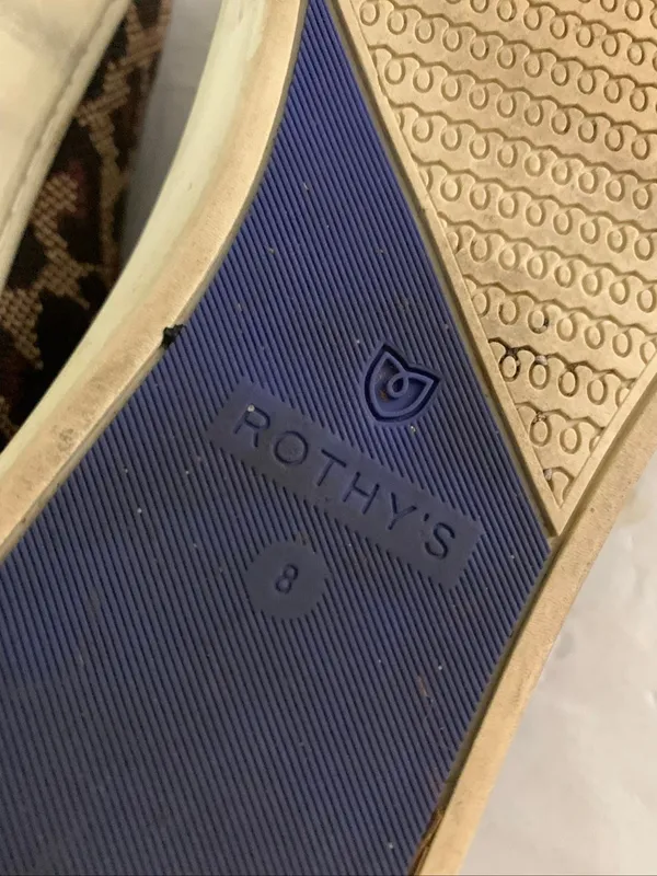 Rothy's chelsea slip on sneaker leopard women's size 8 - Image 6