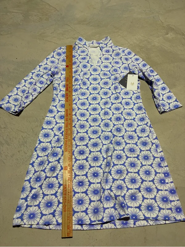 Mahi gold NWT Charleston Chatham lace regatta blue dress large MSRP$190 - Image 5