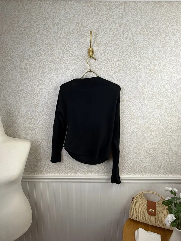 We The Free Black El Sol Layering Slight Crop Top - Size - Medium - Image 5