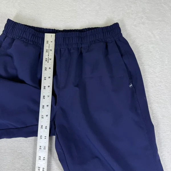 Jaanuu Blue Straight Leg Scrub Pants Small Elastic Waist Performance Stretch - Image 3