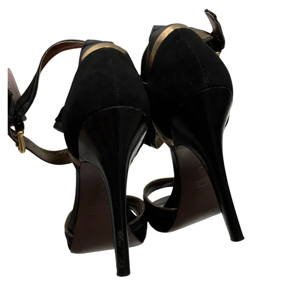 Coach Heels Women's 8B Black Strappy Stiletto Sandals Dress Party‎ Elegant - Image 6