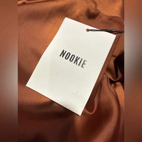NWT Nookie Satin Entice Mini Dress in‎ Mocha Sz XS $299 - Image 10