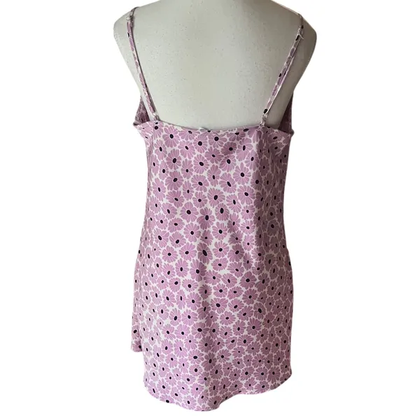 Cotton On Mini‎ Dress Medium Purple Daisy Print Cowl Neck Sleeveless - Image 5