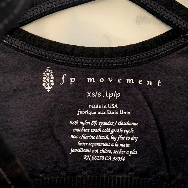 NEW Free People Movement Criss Cross Striped Sports‎ Bra Workout in Black Gray - Image 5