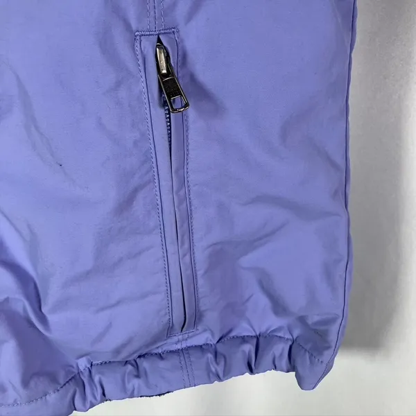 LL Bean Women's Regular Small Lavender Nylon Fleece‎ Lined Vest Zip Pockets - Image 5