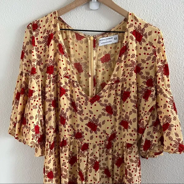 Faithfull The Brand X Anthropologie Melia Midi Dress Cottagecore Boho US 10 - Image 7