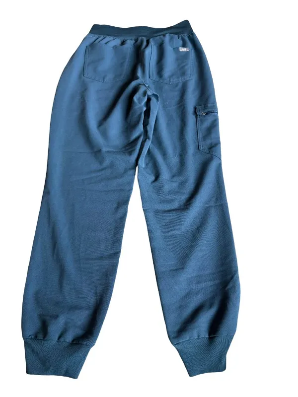 Figs Technical Collection Slate Blue Jogger Scrub Pants Zip Cargo Small Women's - Image 11