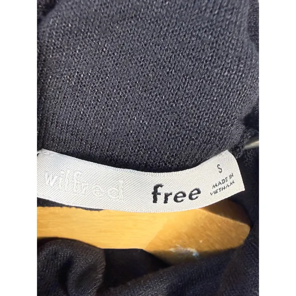 Wilfred Free Aritzia Black Mock Neck High Low Long Sleeve Top Small - Image 4