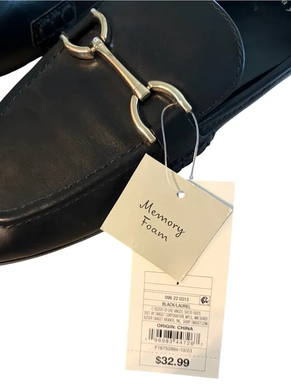 A New Day Women's Laurel Memory Foam Insole Loafer Flats Black Size 7 NWT - Image 2