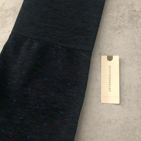 Anthropologie Splits59 Mila Seamless Leggings Indigo Blue Polka Dots NEW - Image 2