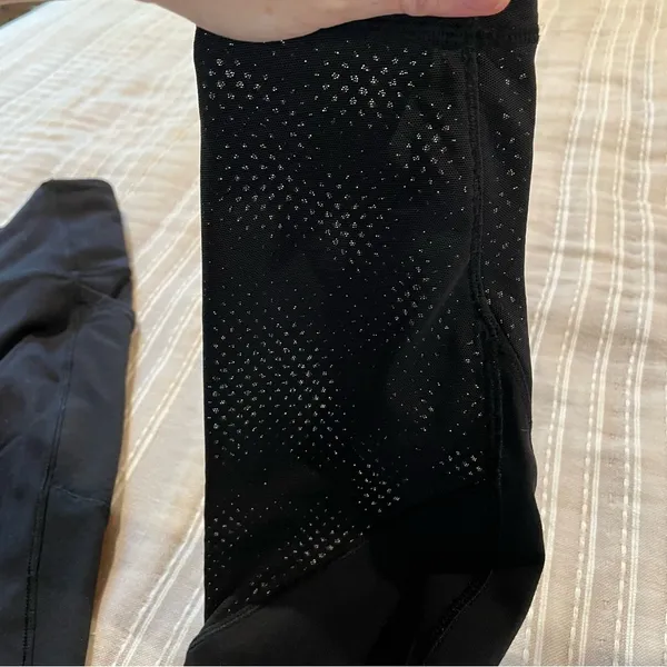 Black Mesh 28” Full Length High Rise Activewear Workout Leggings 4 - Image 8