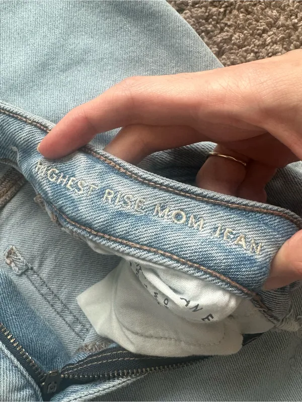 American Eagle Outfitters Light Blue Distressed Straight Leg Jeans - Image 6