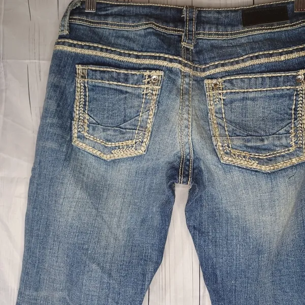 Daytrip Lyra Low Rise Bootcut Classic Blue Y2K Denim Jeans - Image 16