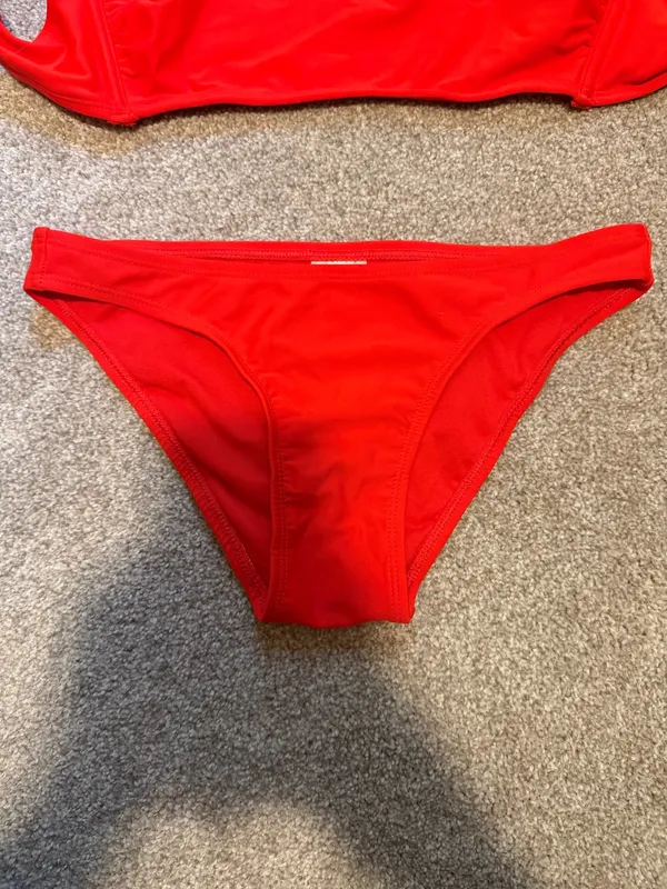 Xhilaration Red/Orange One Shoulder Strappy Bikini Set - Image 2