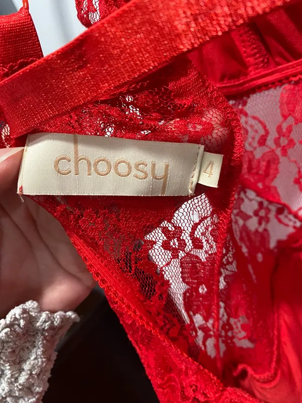 Red Lace Choosy Dress - Image 5