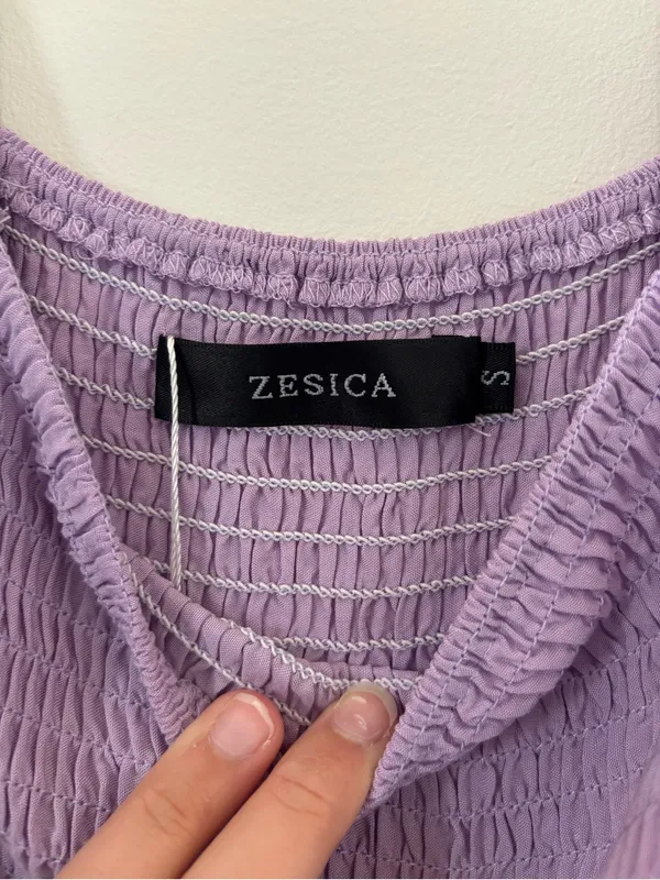 Zesica Purple Ruffle Midi Dress Size S - Image 2