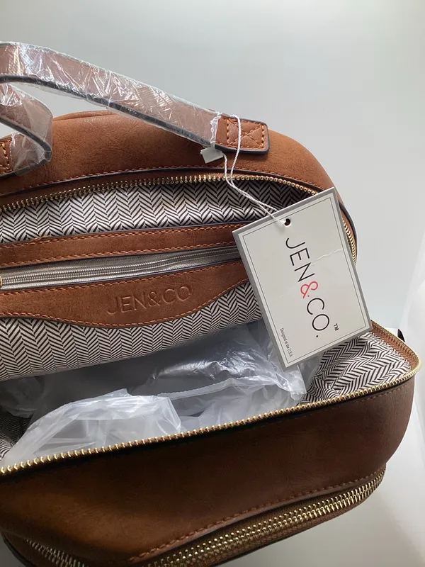 Jen & Co Brown Marty Vegan Backpack bag. - Image 8