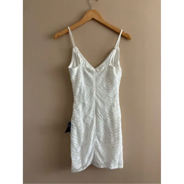 Lulus Like a Movie Star White Sequin Bodycon Mini Dress Size XS NWT Bachelorette - Image 6