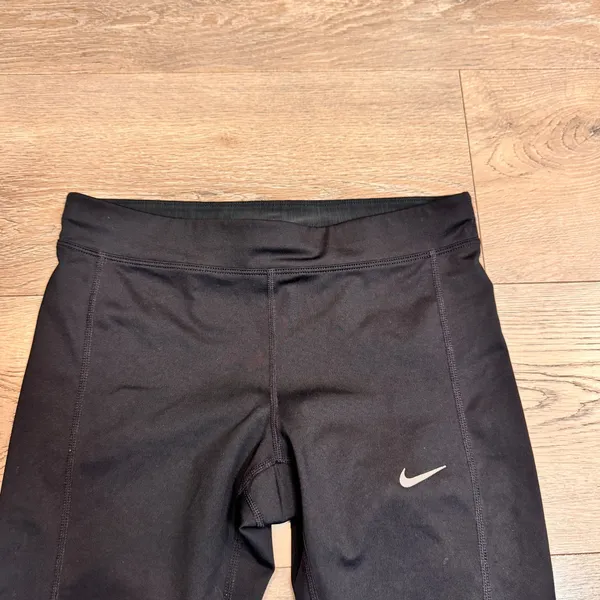 Nike Dri-Fit Womens Small S Running Crop‎ Leggings Black Athletic Activewear - Image 3