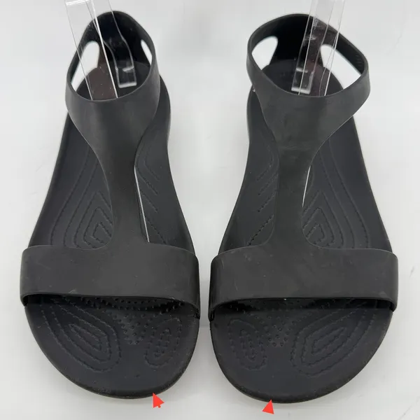 Crocs Serena T-Strap Open Toe Flip Sandal Black Women 11 Slingback Casual - Image 2