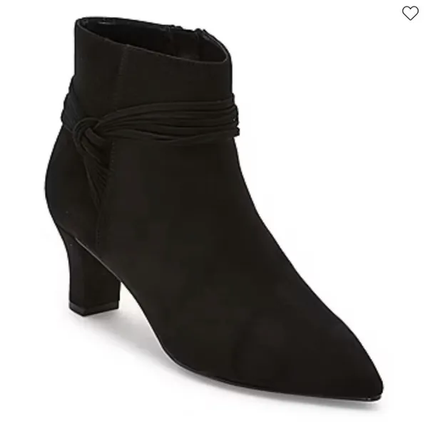 🖤 East 5th Mander Women's Black Knot-Detail Dress Ankle Booties (Size 11M) ✨ - Image 3