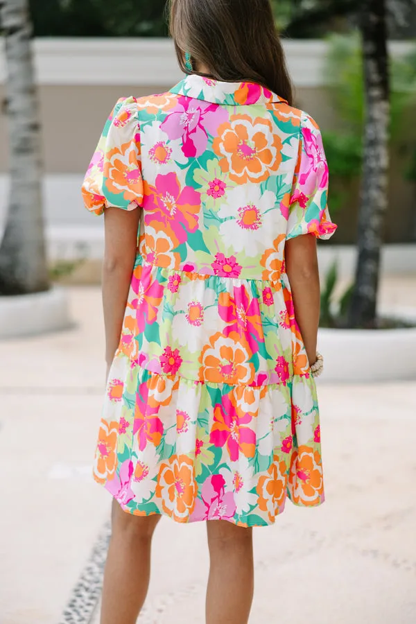 Flying Tomato Button-Down Tiered Collared Floral Print Dress - Image 3
