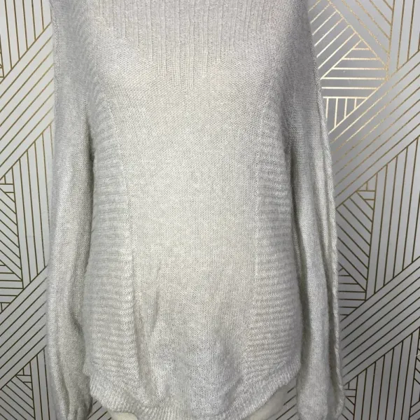 Sundance Catalog Wool Mohair Knit Beige Ribbed Sweater Size US‎ Large - Image 5