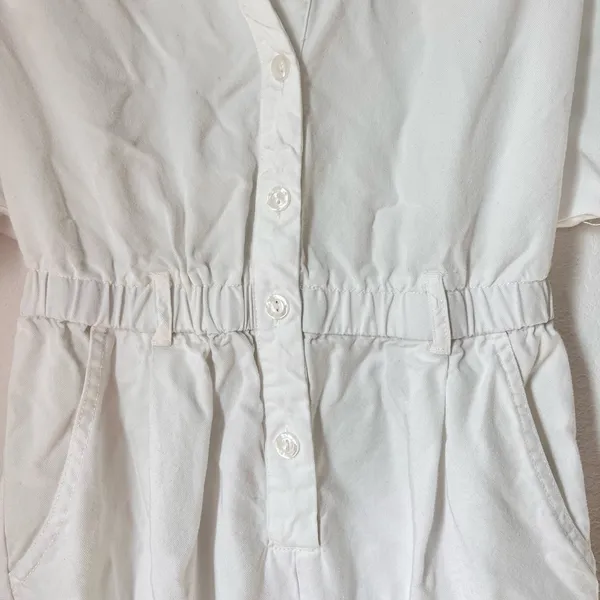 Young‎ Fabulous & Broke White Tencel Short Sleeve Utility Jumpsuit Women's XS - Image 5