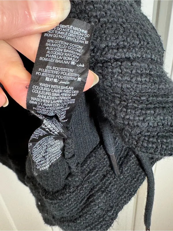 Sweaty Betty‎ Black Restful Bouclé Funnel Neck Sweatshirt UK Large Size 10 - Image 2