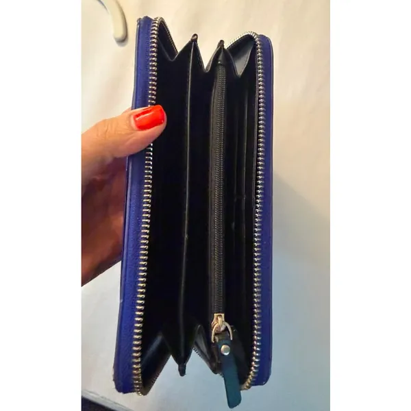 Kate Spade royal blue patent leather continental wallet - Image 7