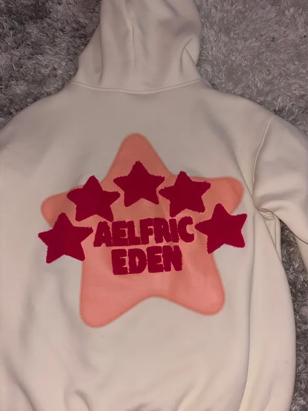 Aelfric Eden Hoodie Pink Star Cream - Image 2