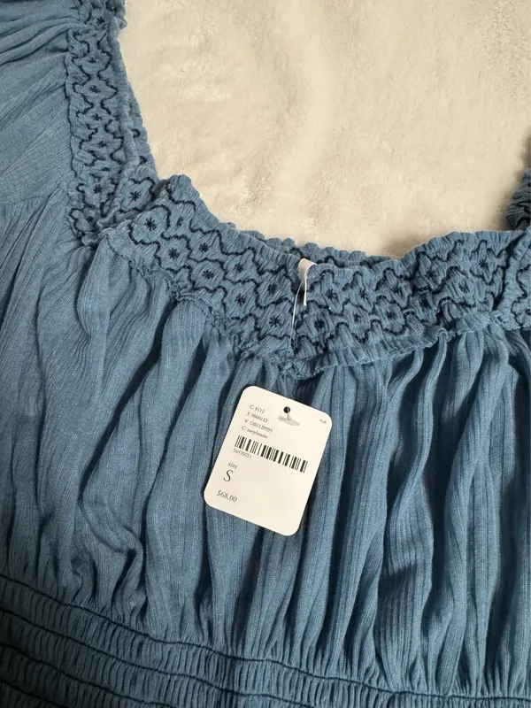 Free People Embroidered Top Small - Image 3
