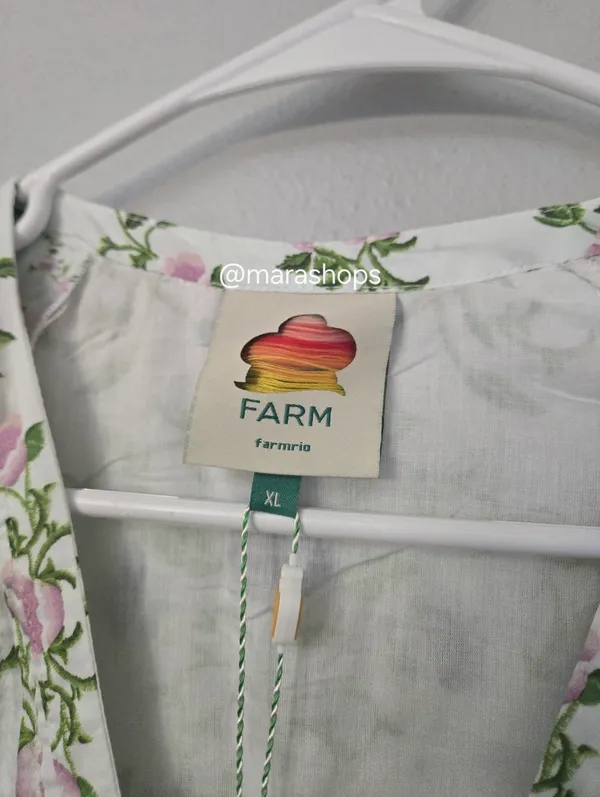 Farm Rio Folk Floral Off White Midi Dress - Image 5