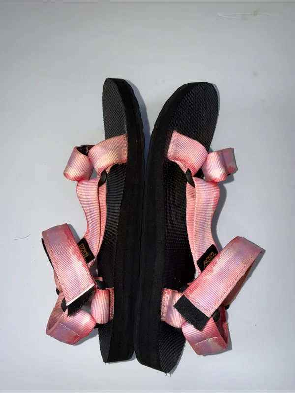 Teva Pink Multi-Striped Strap Women's Sandals - Image 8