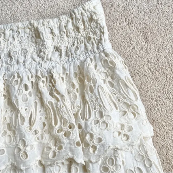 Free People Eyelet Ruffle Mini Skirt - Image 10