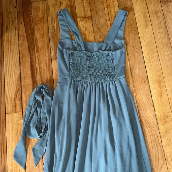 Show Me Your Mumu Claire Midi Dress- Silver Sage Crisp - Image 9