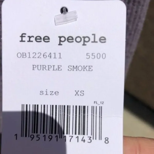 Free People Long Sleeve Ribbed Sweater Top Purple XS - Image 9