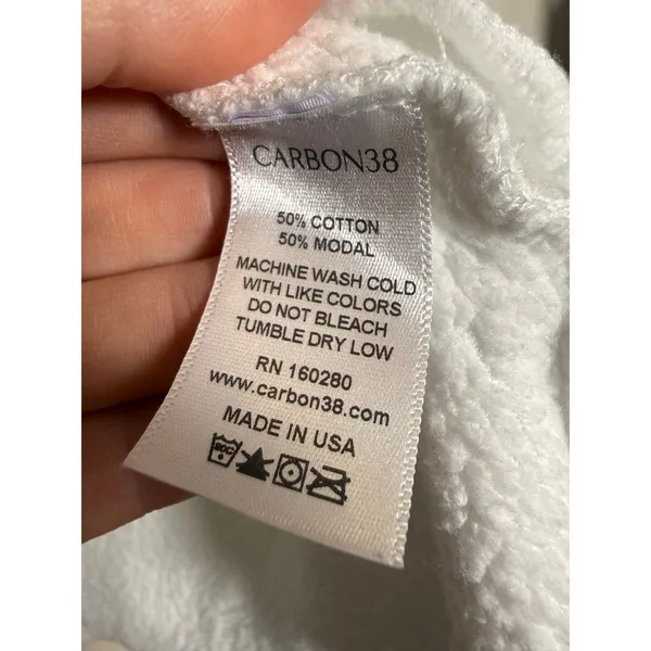 CARBON38 Crew Neck Sweatshirt in French Terry Women's Sz. XS - Image 4