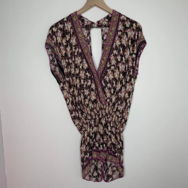 Poupette St. Barth Women's Boho Pink Fressia Amora Romper Size Small - Image 2