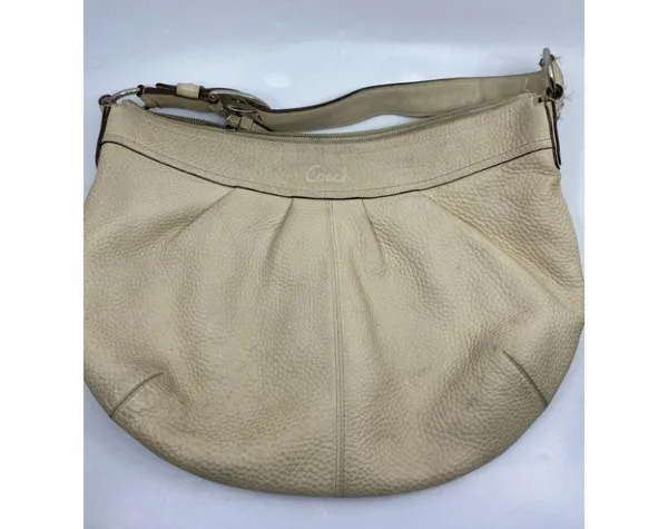 COACH Women's Large Tan Leather Shoulder Bag - Image 6