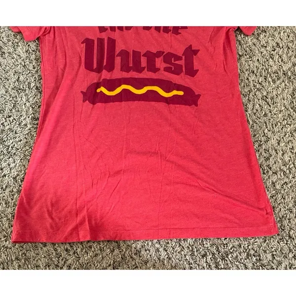 Cleveland Clothing Co Women's Red‎ "I'm the Wurst" Short Sleeve Tee Size 2XL - Image 6