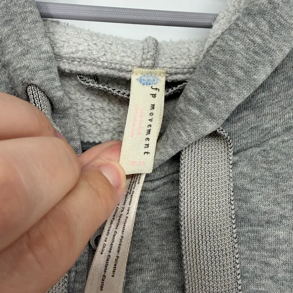 Free People Movement‎ Gray Half Zip Hoodie Sweatshirt Small Athleisure - Image 4