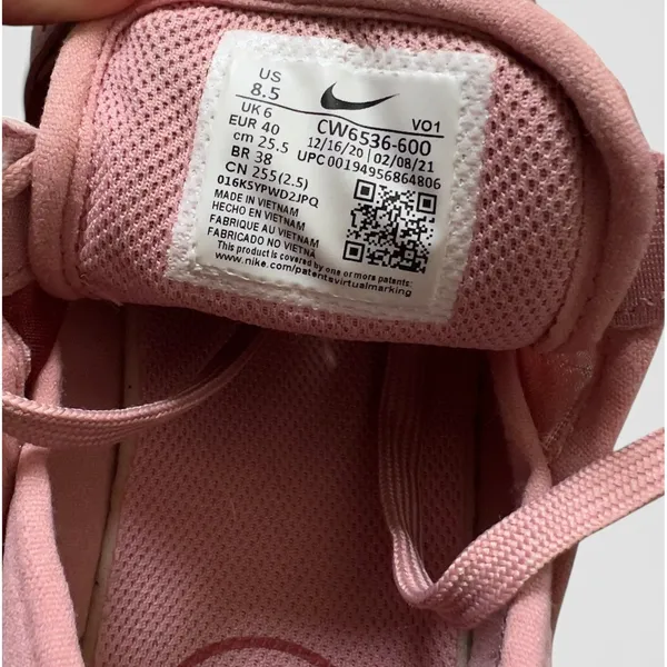 Nike Court Vision Alta Womens 8.5 Pink Platform Sneakers CW6536-600 Shoes - Image 6