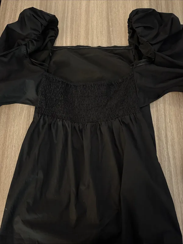 Free People Mare Mare Bella Puff Sleeve Mini Dress Women Size Small Black - Image 5