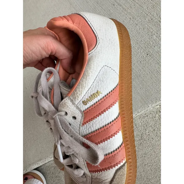 Adidas Samba OG White Coral Pink Sneakers Shoes Womens Size 6 - Image 9