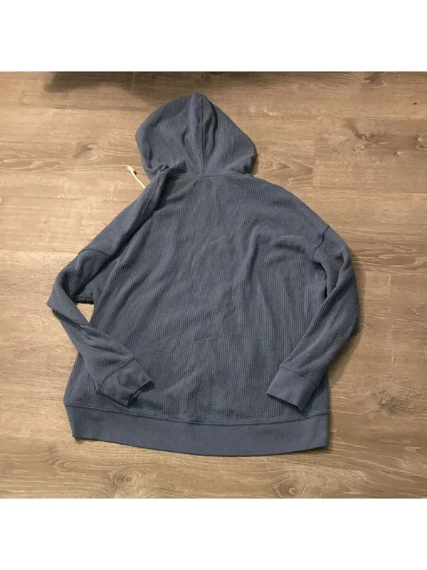 Aerie oversized waffle knit hooded pullover size medium - Image 6
