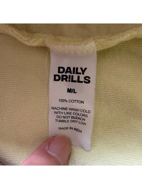 Daily Drills Terry Cloth Towel Sweat Shorts Lounge Yellow Women's Size M/L - Image 5