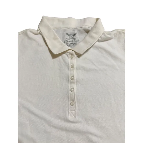 Faded Glory Womens Arctic‎ White Short Sleeve Polo Shirt XXL 20 XFGL14060SO - Image 2